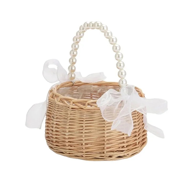 Gardening Tools Girls - Cesta de Rattan com Alça de